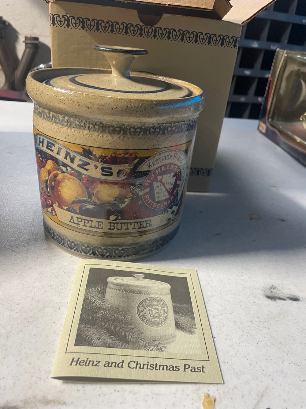 Vintage Handmade Heinz Apple Butter Stoneware Jar